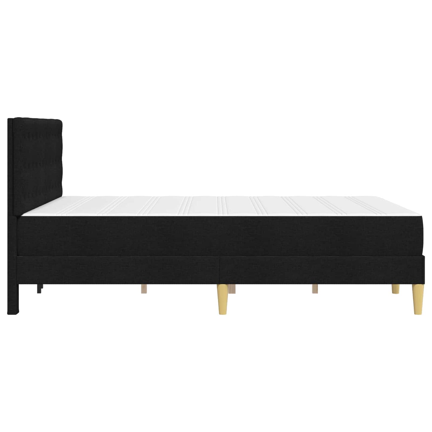 vidaXL Σκελετός κρεβατιού με στρώμα Μαύρο 120 x 200 cm ύφασμα