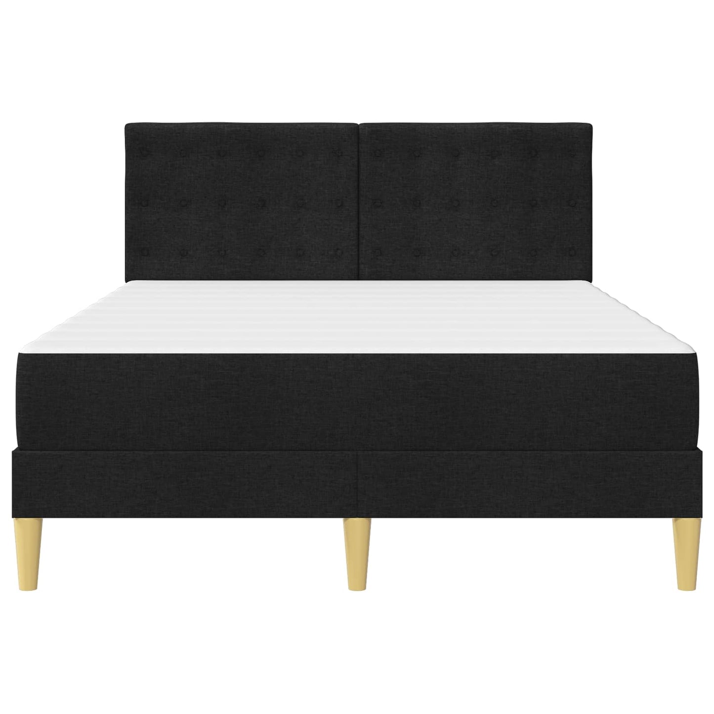vidaXL Σκελετός κρεβατιού με στρώμα Μαύρο 140 x 190 cm ύφασμα