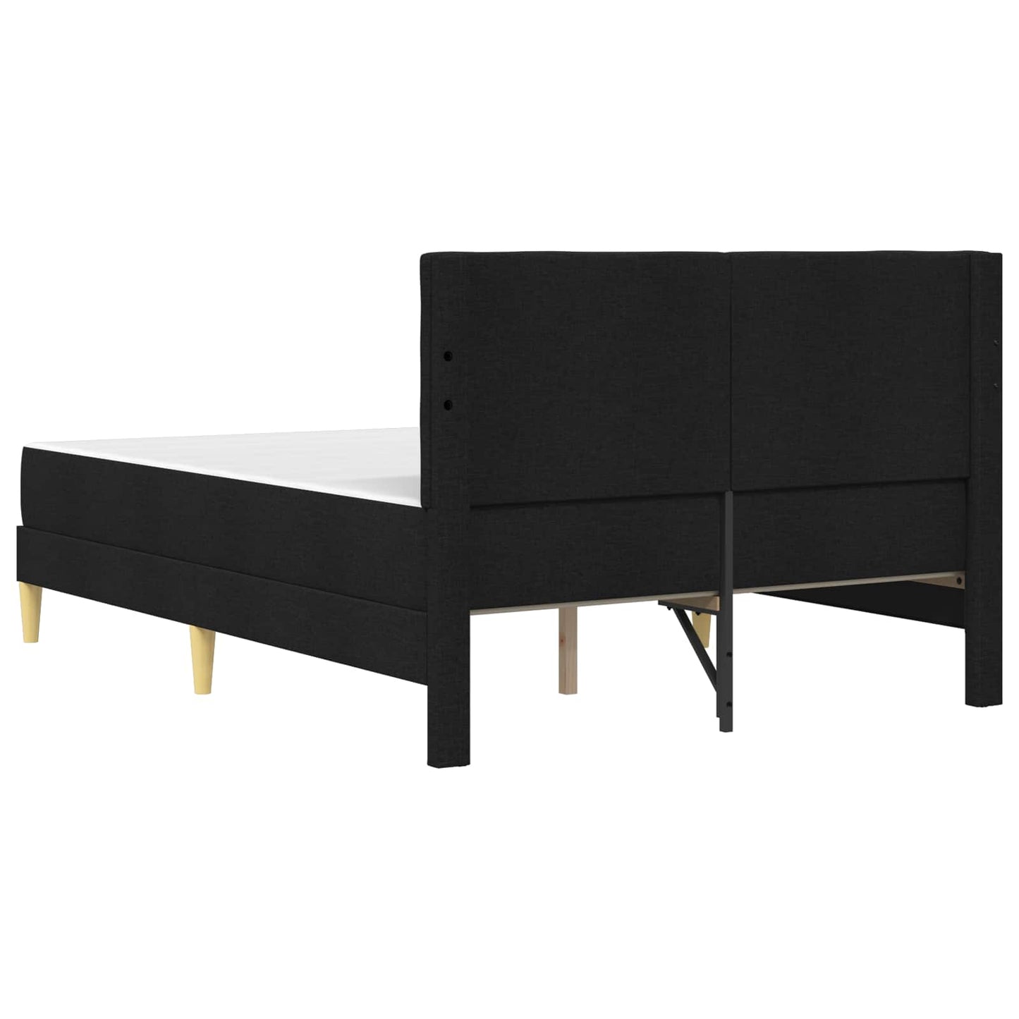 vidaXL Σκελετός κρεβατιού με στρώμα Μαύρο 160 x 200 cm ύφασμα