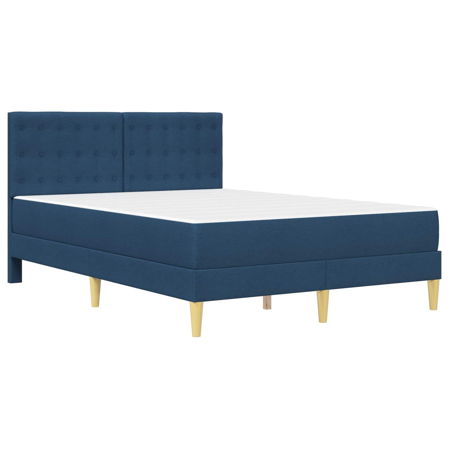 vidaXL Σκελετός κρεβατιού με στρώμα Μπλε 160 x 200 cm ύφασμα