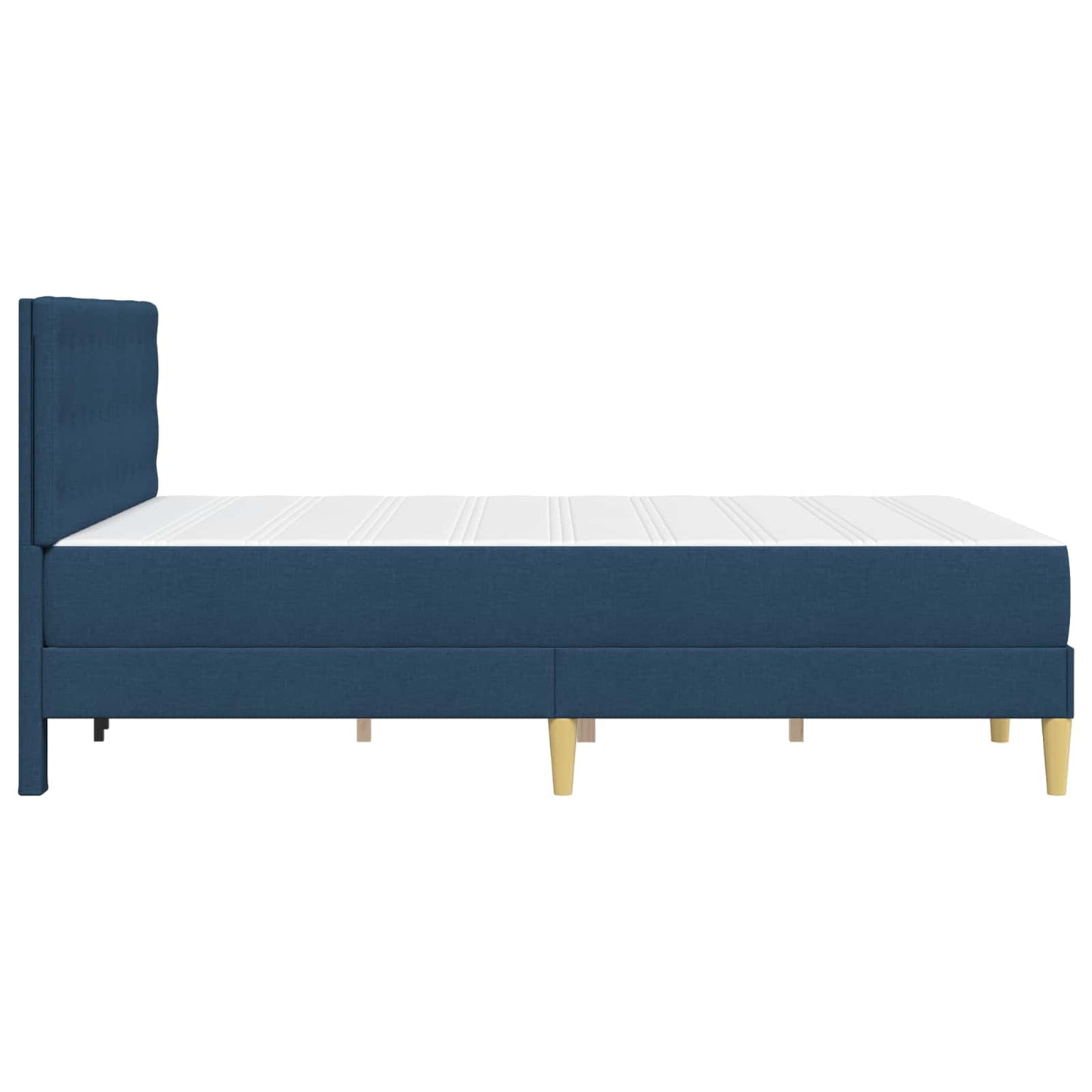 vidaXL Σκελετός κρεβατιού με στρώμα Μπλε 160 x 200 cm ύφασμα