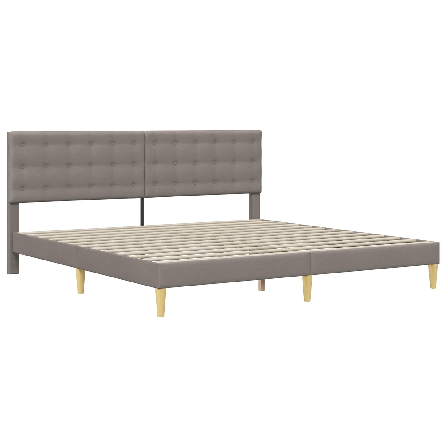 vidaXL Σκελετός κρεβατιού με στρώμα Taupe 180 x 200 cm ύφασμα