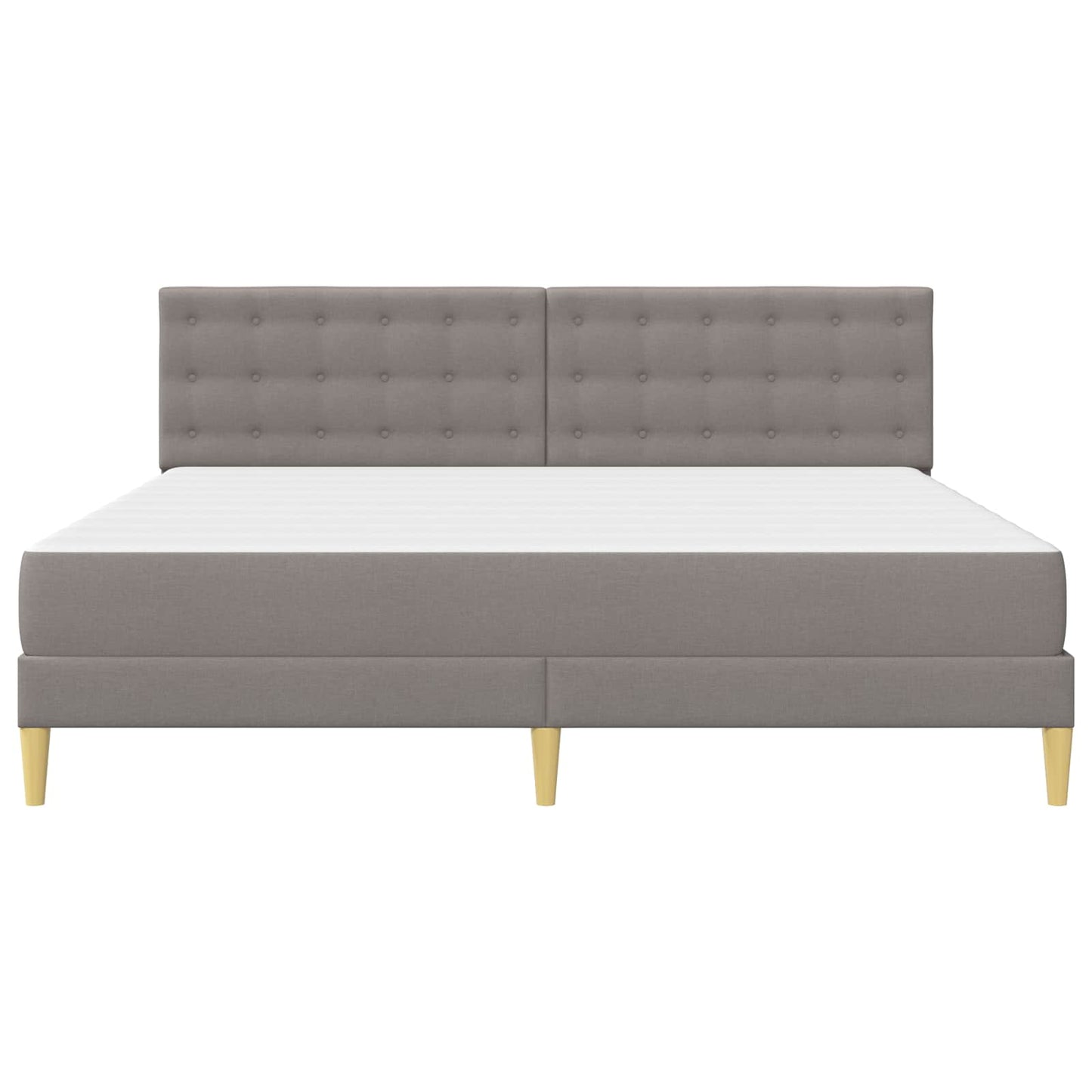 vidaXL Σκελετός κρεβατιού με στρώμα Taupe 180 x 200 cm ύφασμα
