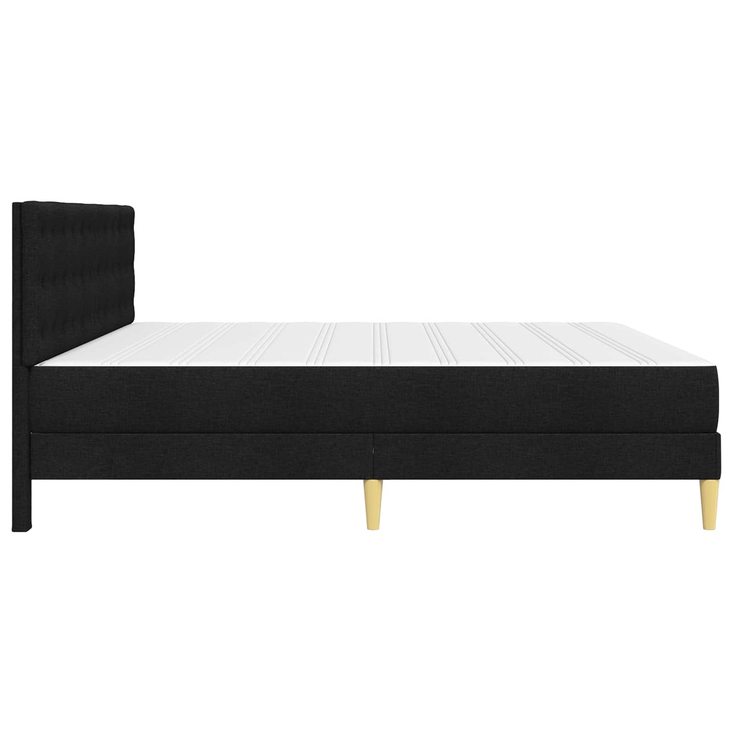 vidaXL Σκελετός κρεβατιού με στρώμα Μαύρο 200 x 200 cm ύφασμα