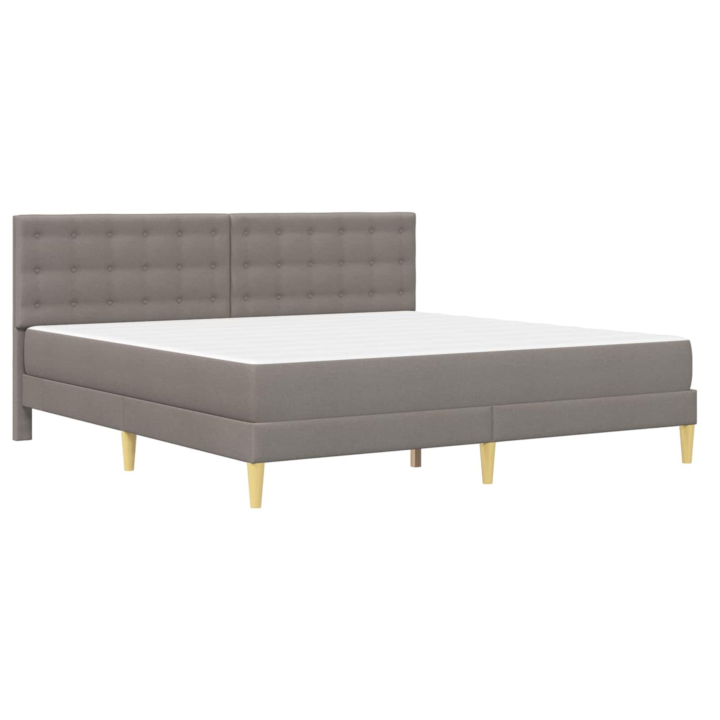 vidaXL Σκελετός κρεβατιού με στρώμα Taupe 200 x 200 cm ύφασμα