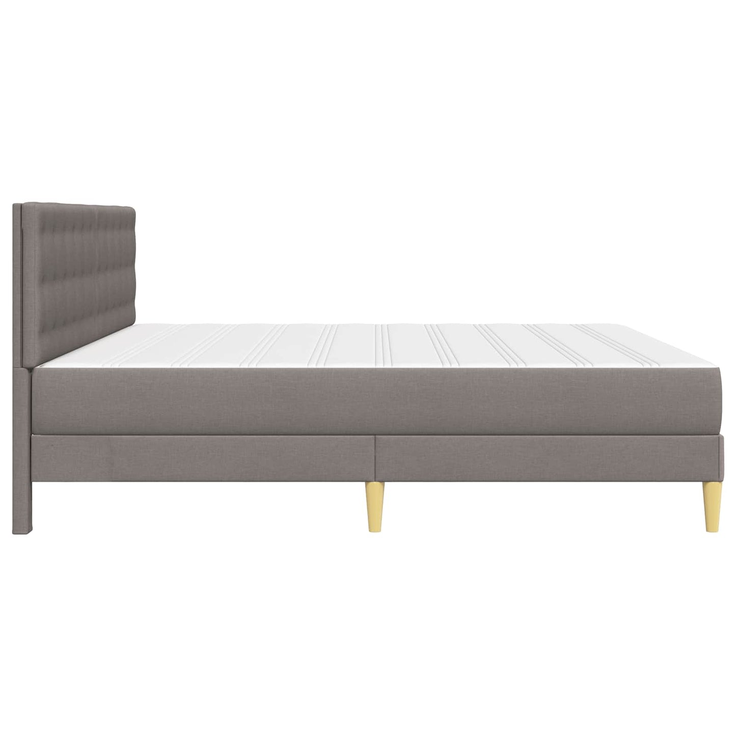 vidaXL Σκελετός κρεβατιού με στρώμα Taupe 200 x 200 cm ύφασμα