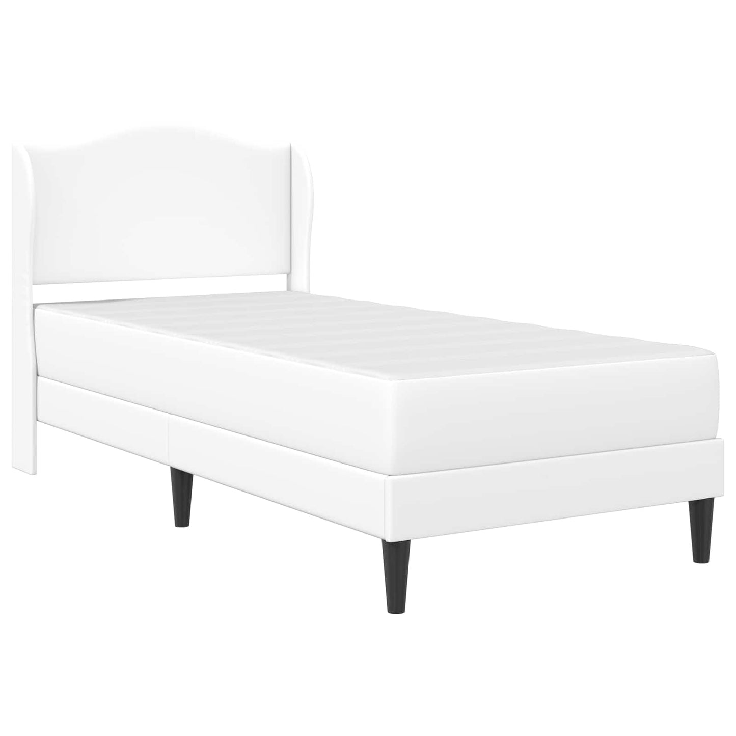 vidaXL Σκελετός Κρεβατιού με κεφαλάρι Λευκό 80 x 200 cm Τεχνητό Δέρμα
