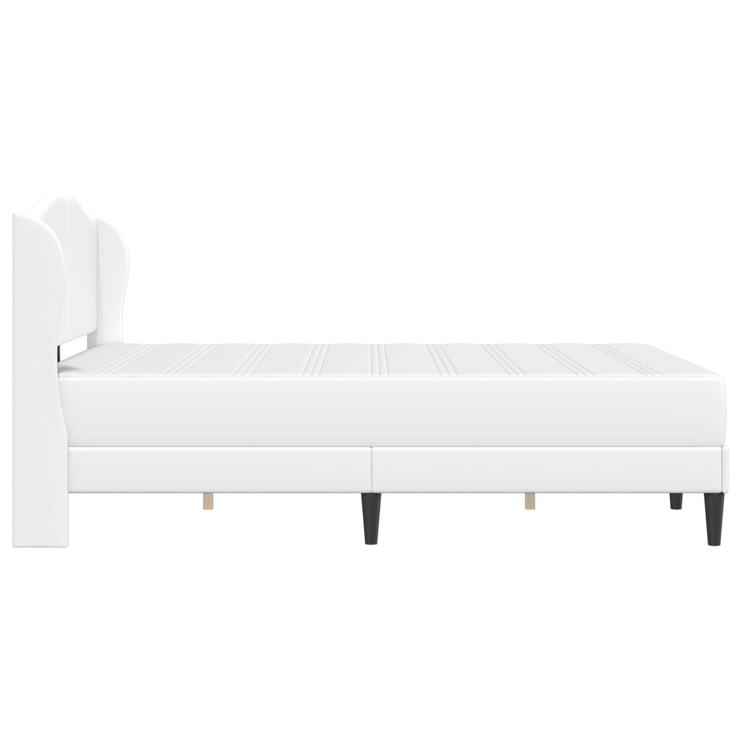 vidaXL Σκελετός Κρεβατιού με κεφαλάρι Λευκό 120 x 190 cm Τεχνητό Δέρμα