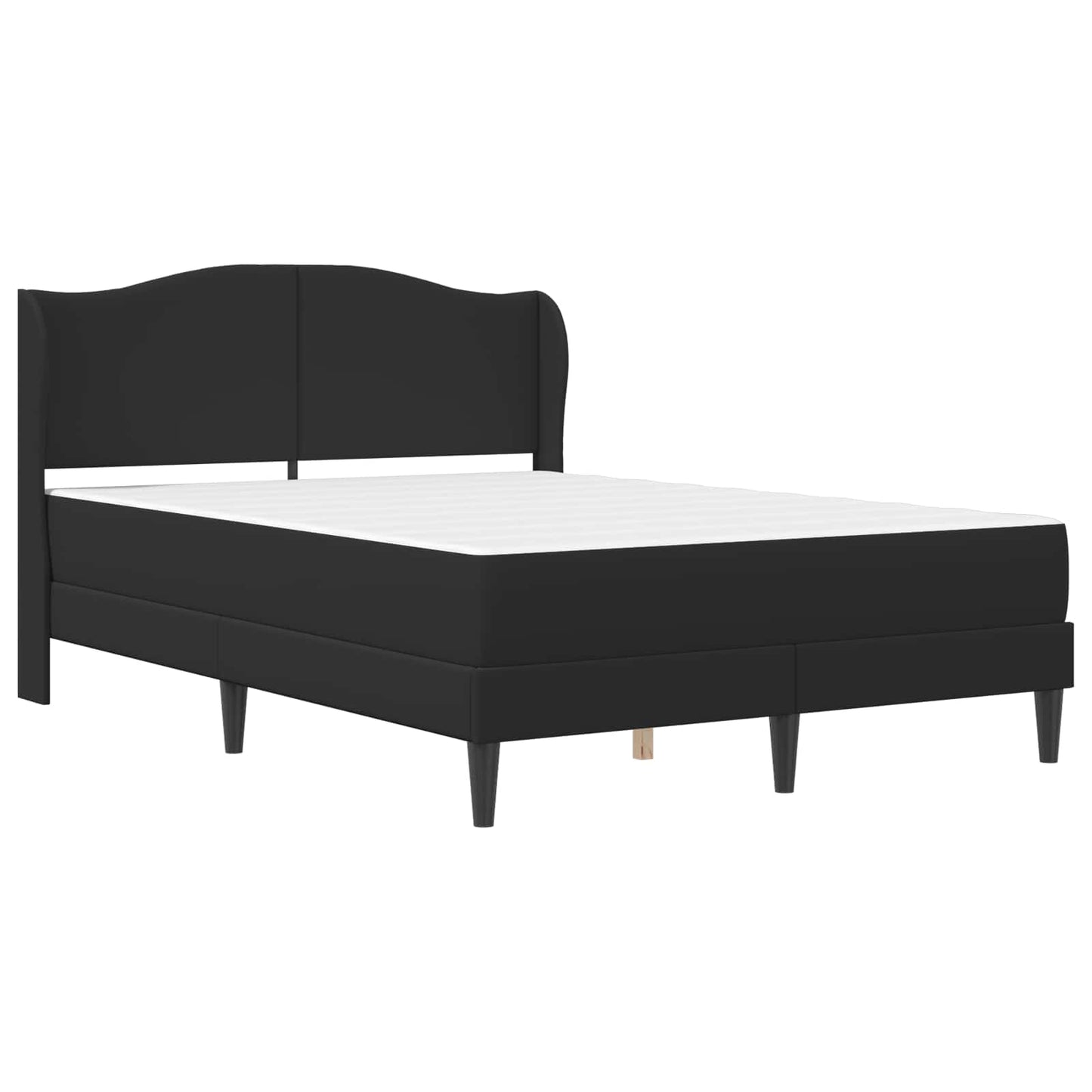 vidaXL Σκελετός Κρεβατιού με κεφαλάρι Μαύρο 120 x 200 cm Τεχνητό Δέρμα