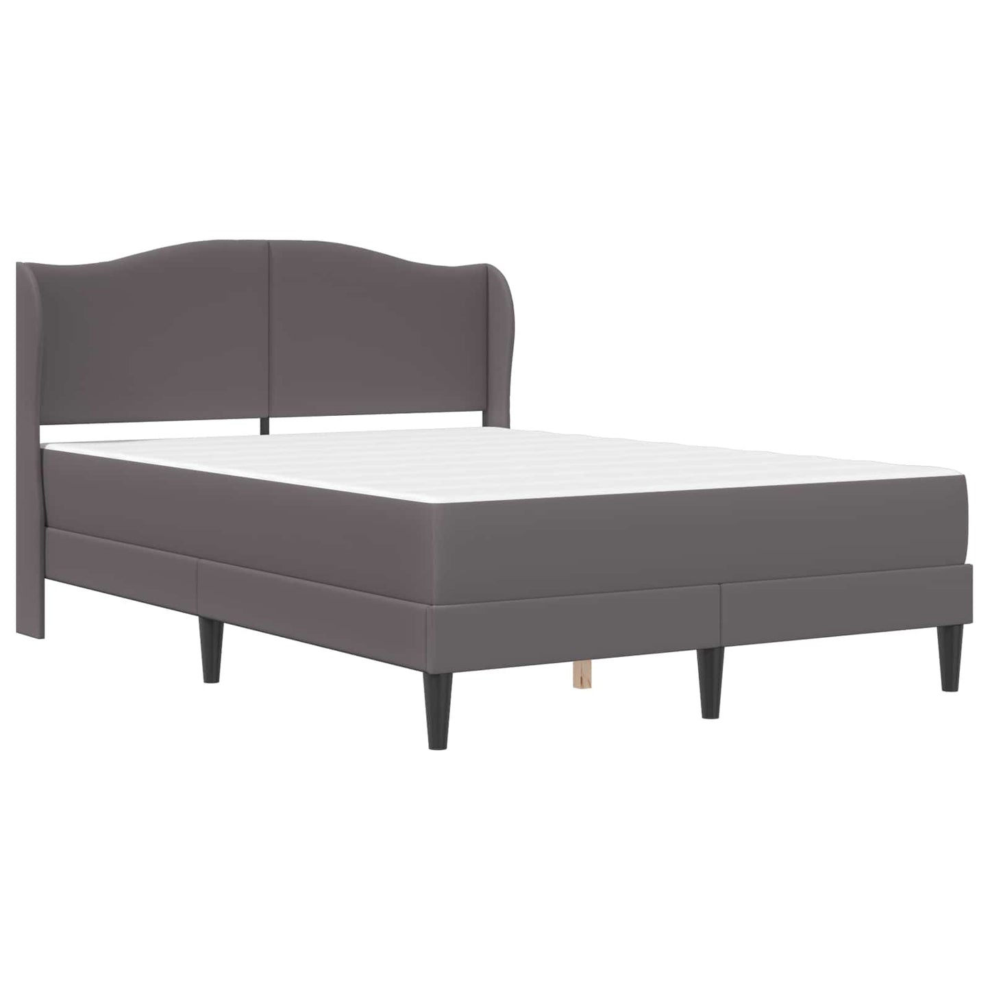 vidaXL Σκελετός Κρεβατιού με κεφαλάρι Γκρι 160 x 200 cm Τεχνητό Δέρμα