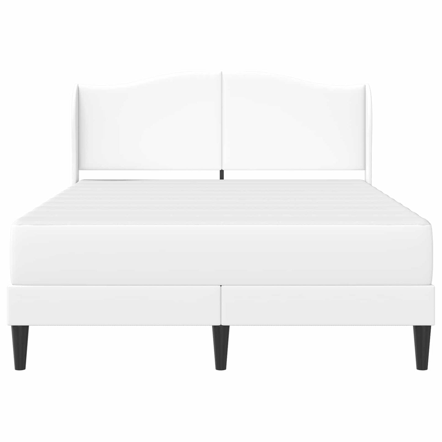 vidaXL Σκελετός Κρεβατιού με κεφαλάρι Λευκό 160 x 200 cm Τεχνητό Δέρμα
