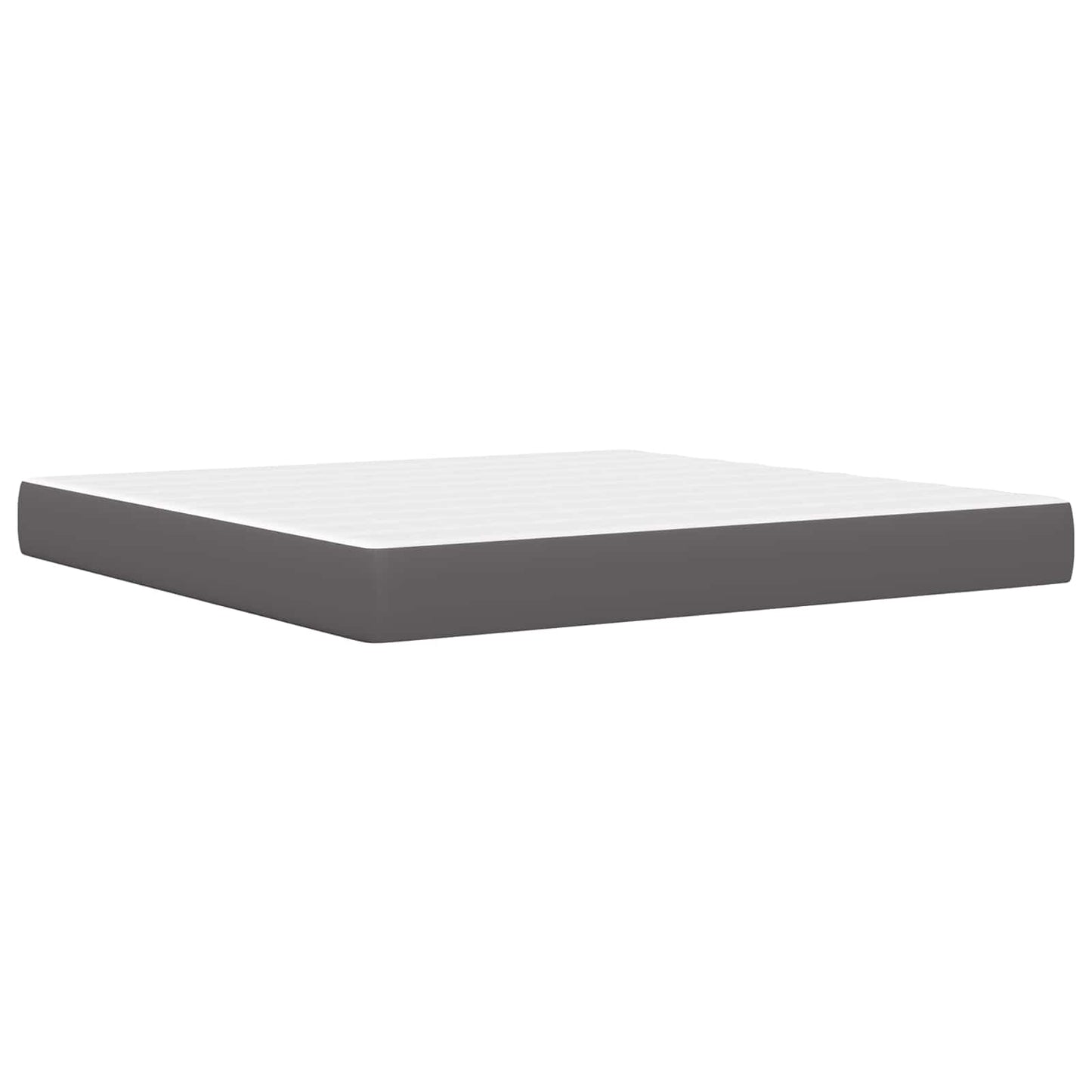 vidaXL Σκελετός Κρεβατιού με κεφαλάρι Γκρι 180 x 200 cm Τεχνητό Δέρμα