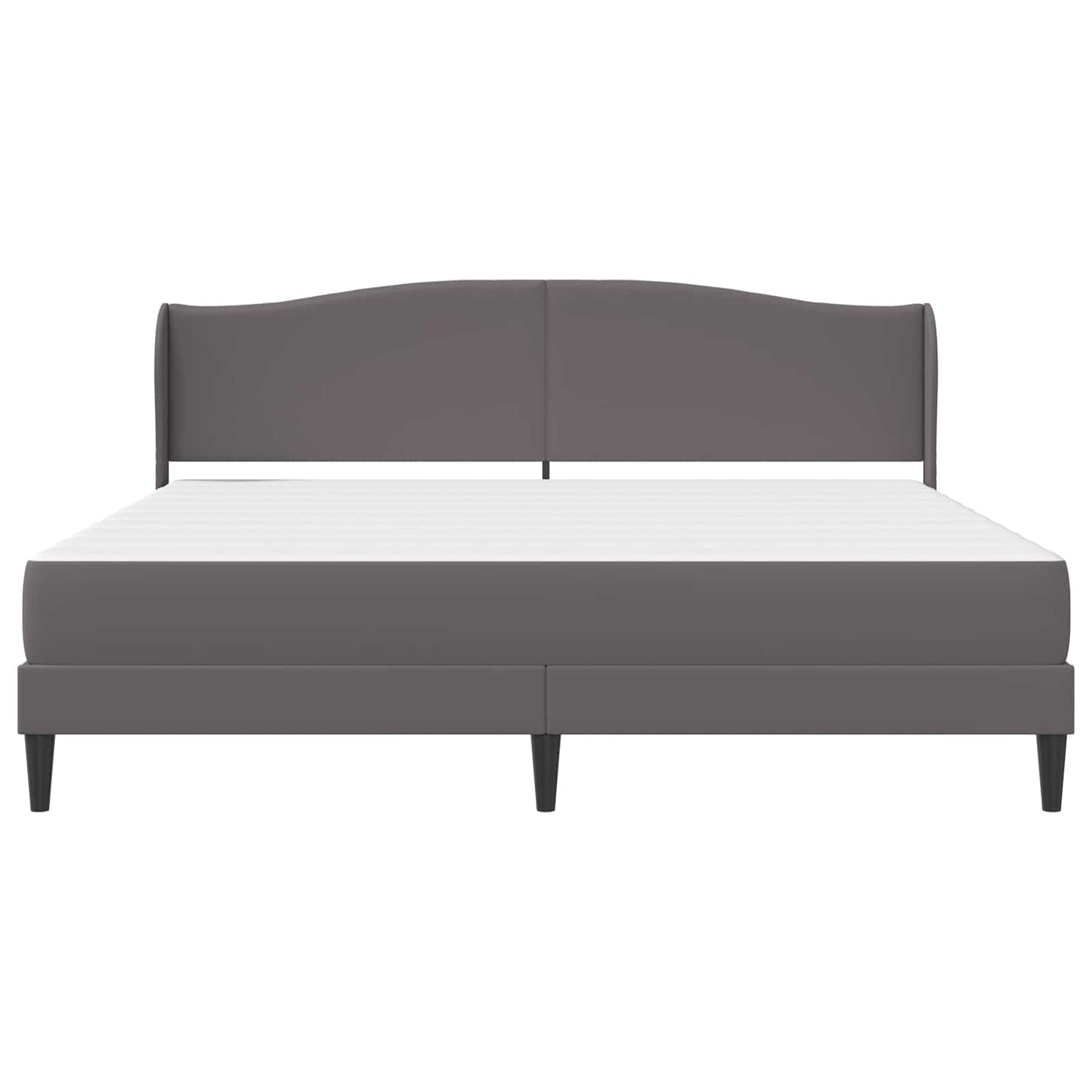 vidaXL Σκελετός Κρεβατιού με κεφαλάρι Γκρι 180 x 200 cm Τεχνητό Δέρμα