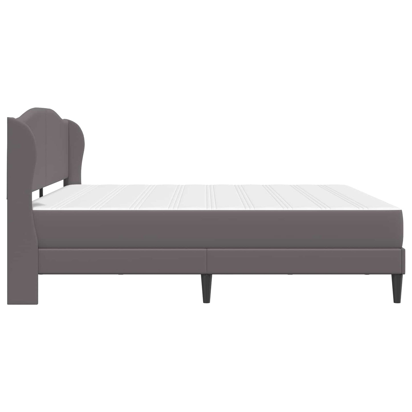 vidaXL Σκελετός Κρεβατιού με κεφαλάρι Γκρι 180 x 200 cm Τεχνητό Δέρμα