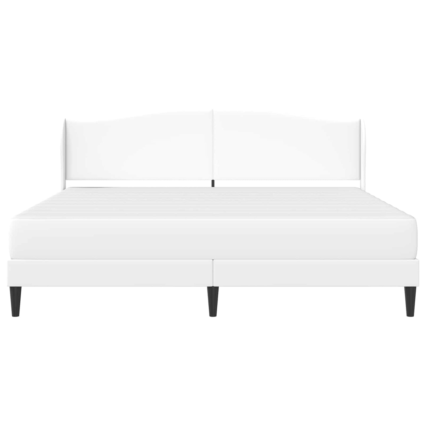 vidaXL Σκελετός Κρεβατιού με κεφαλάρι Λευκό 180 x 200 cm Τεχνητό Δέρμα