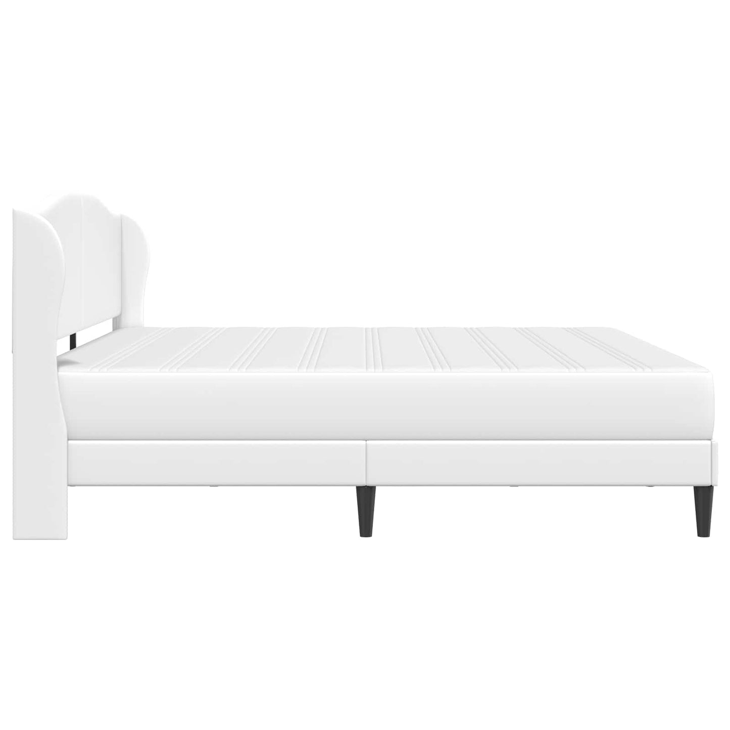 vidaXL Σκελετός Κρεβατιού με κεφαλάρι Λευκό 180 x 200 cm Τεχνητό Δέρμα
