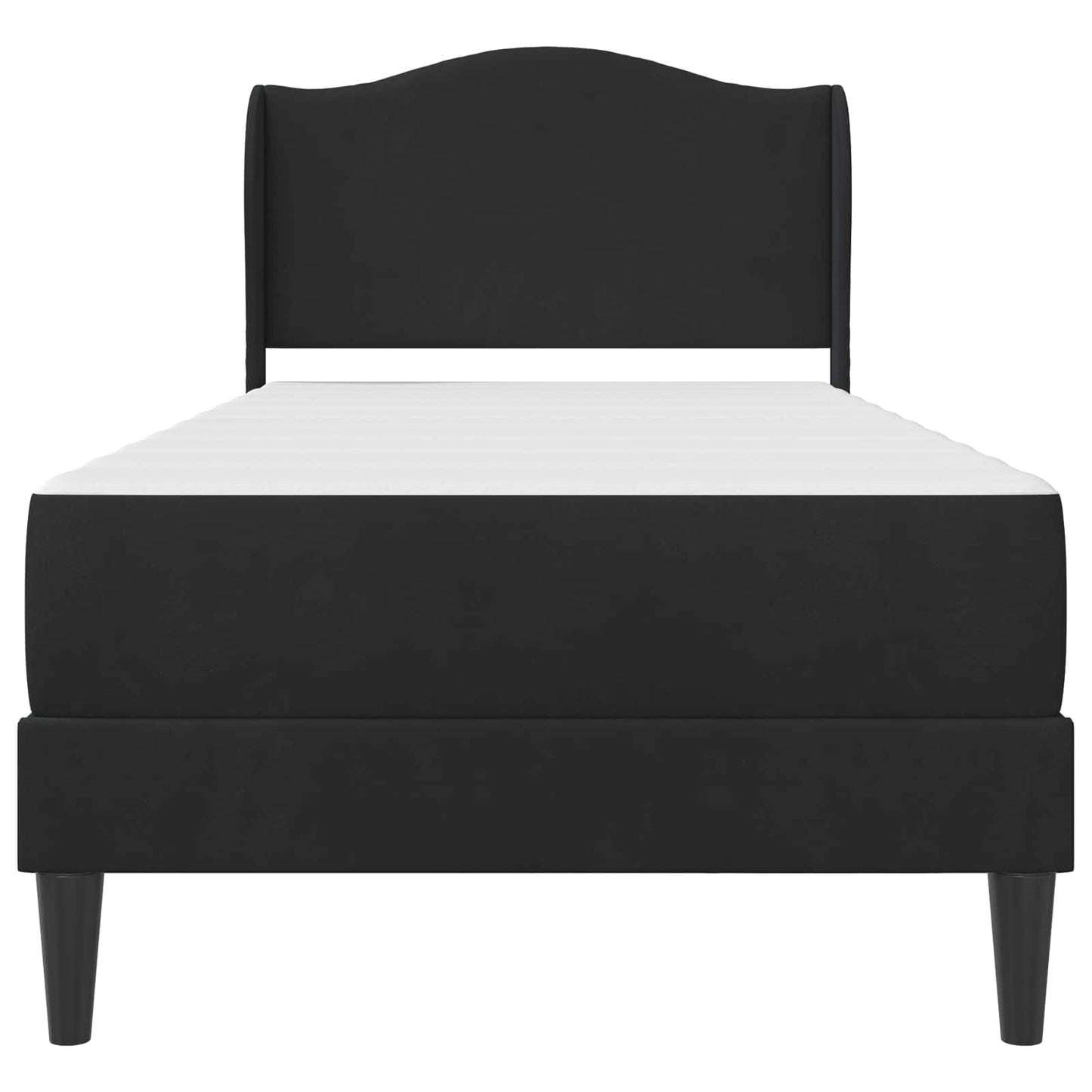vidaXL Σκελετός Κρεβατιού με κεφαλάρι Μαύρο 80 x 200 cm Βελούδο