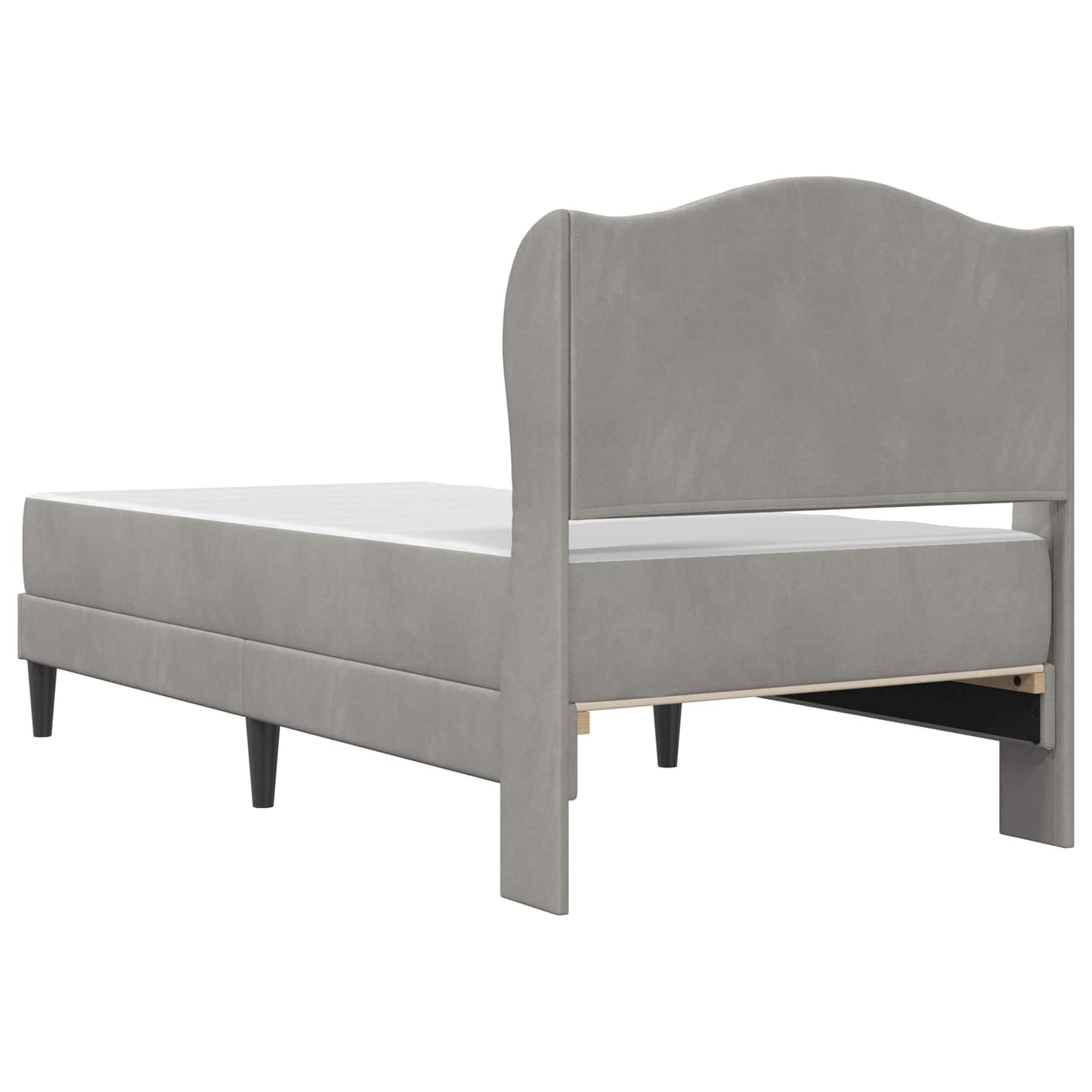 vidaXL Σκελετός Κρεβατιού 2 pcs Ανοιχτό γκρι 90 x 190 cm Βελούδο