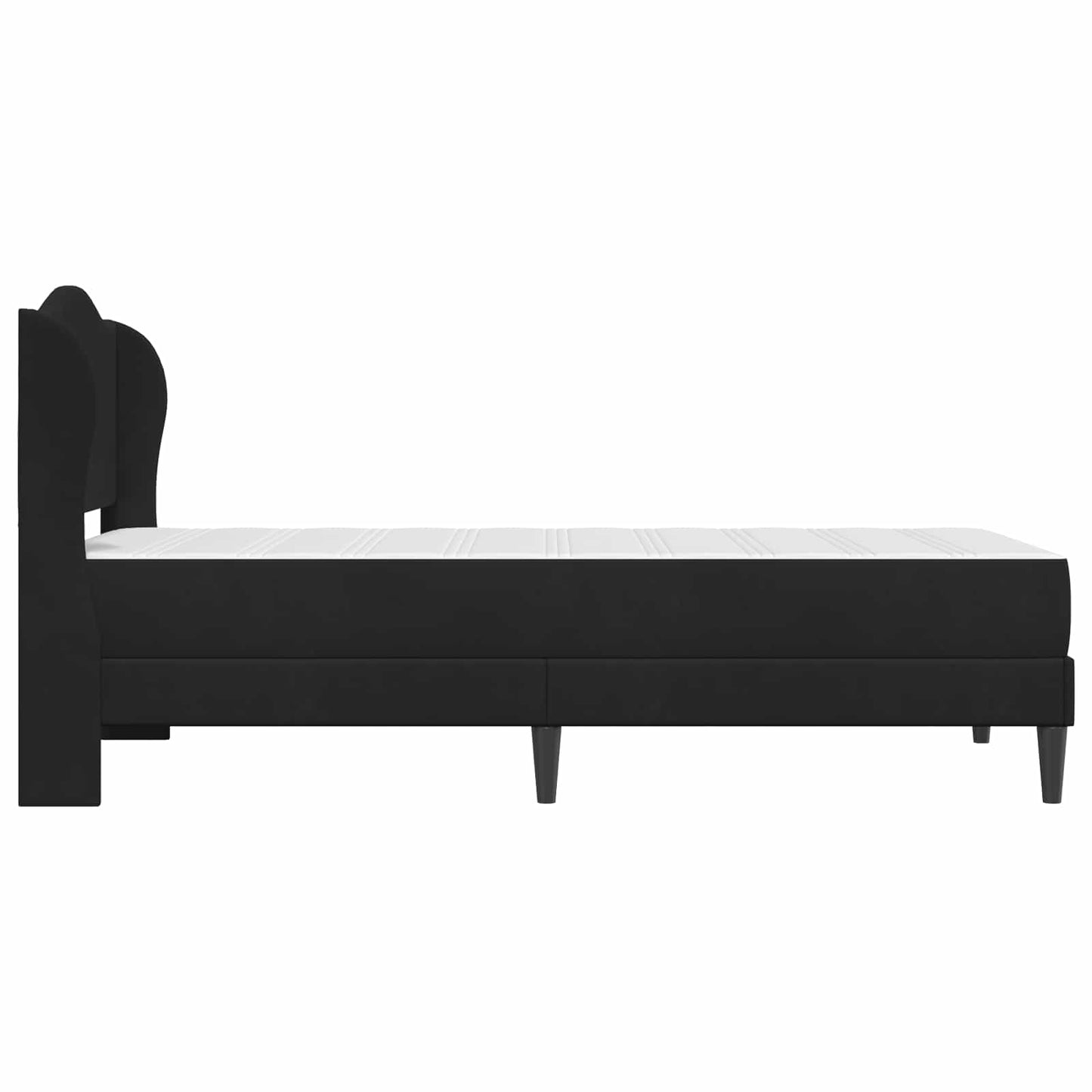 vidaXL Σκελετός Κρεβατιού με κεφαλάρι Μαύρο 90 x 190 cm Βελούδο