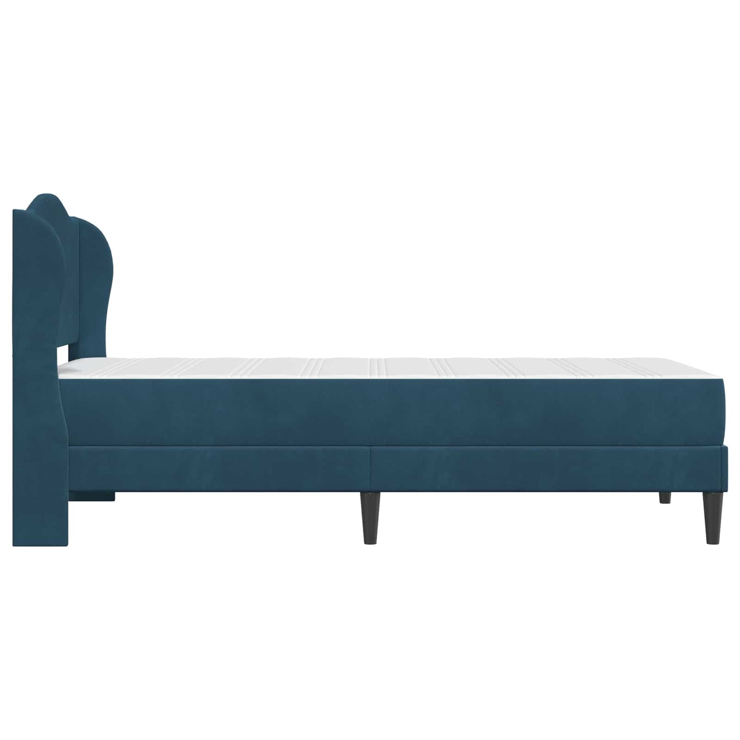 vidaXL Σκελετός Κρεβατιού με κεφαλάρι Μπλε 90 x 190 cm Βελούδο