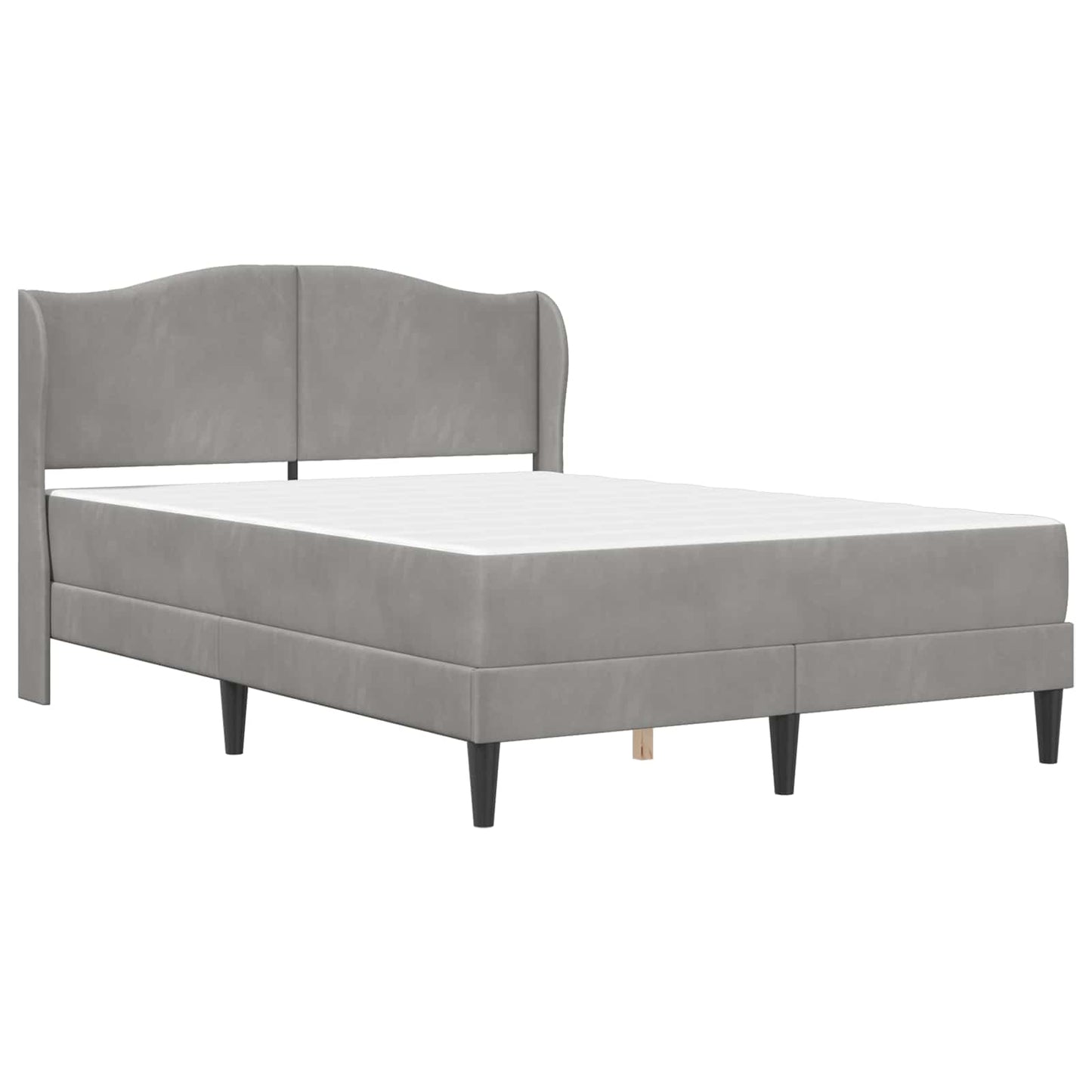 vidaXL Σκελετός Κρεβατιού Ανοιχτό γκρι 120 x 190 cm Βελούδο