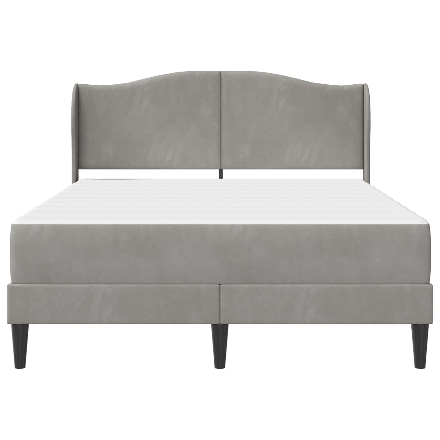 vidaXL Σκελετός Κρεβατιού Ανοιχτό γκρι 120 x 190 cm Βελούδο