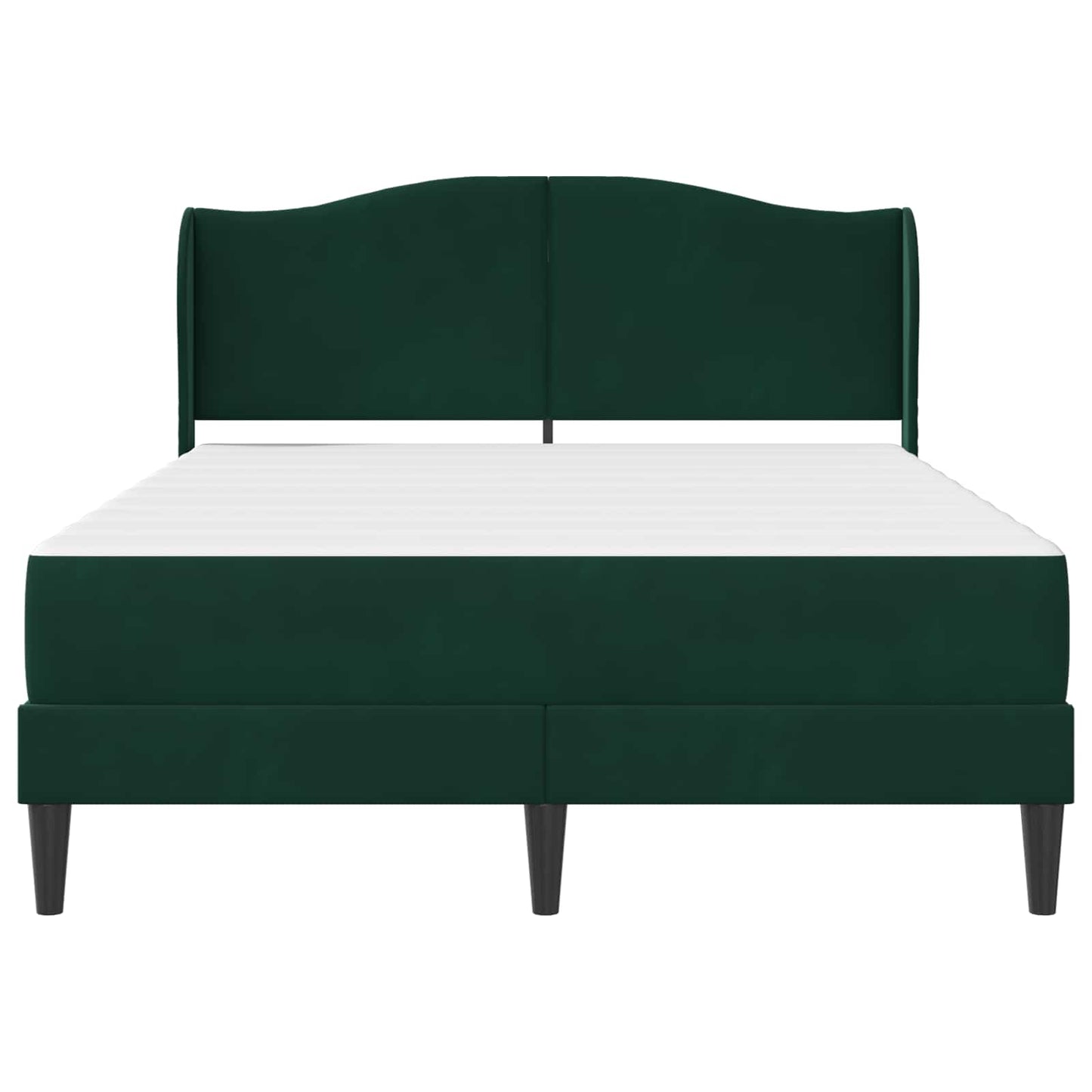 vidaXL Σκελετός Κρεβατιού 2 pcs Σκούρο Πράσινο 120 x 190 cm Βελούδο