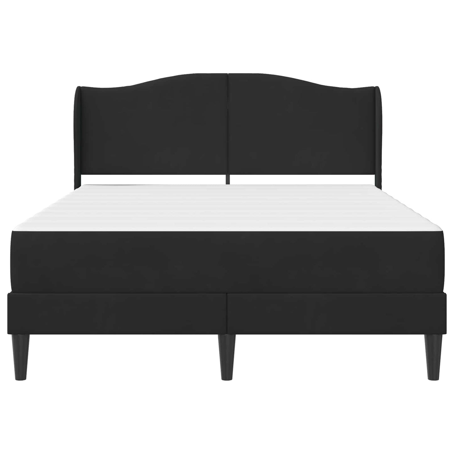 vidaXL Σκελετός Κρεβατιού με κεφαλάρι Μαύρο 140 x 200 cm Βελούδο