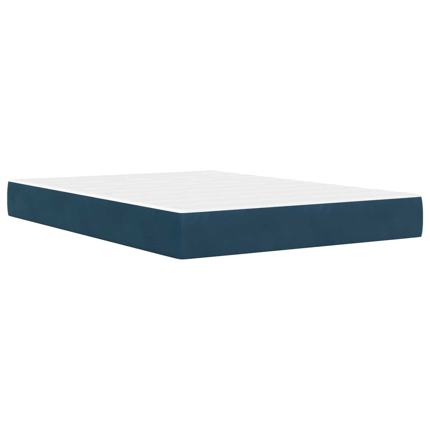 vidaXL Σκελετός Κρεβατιού με κεφαλάρι Μπλε 140 x 200 cm Βελούδο