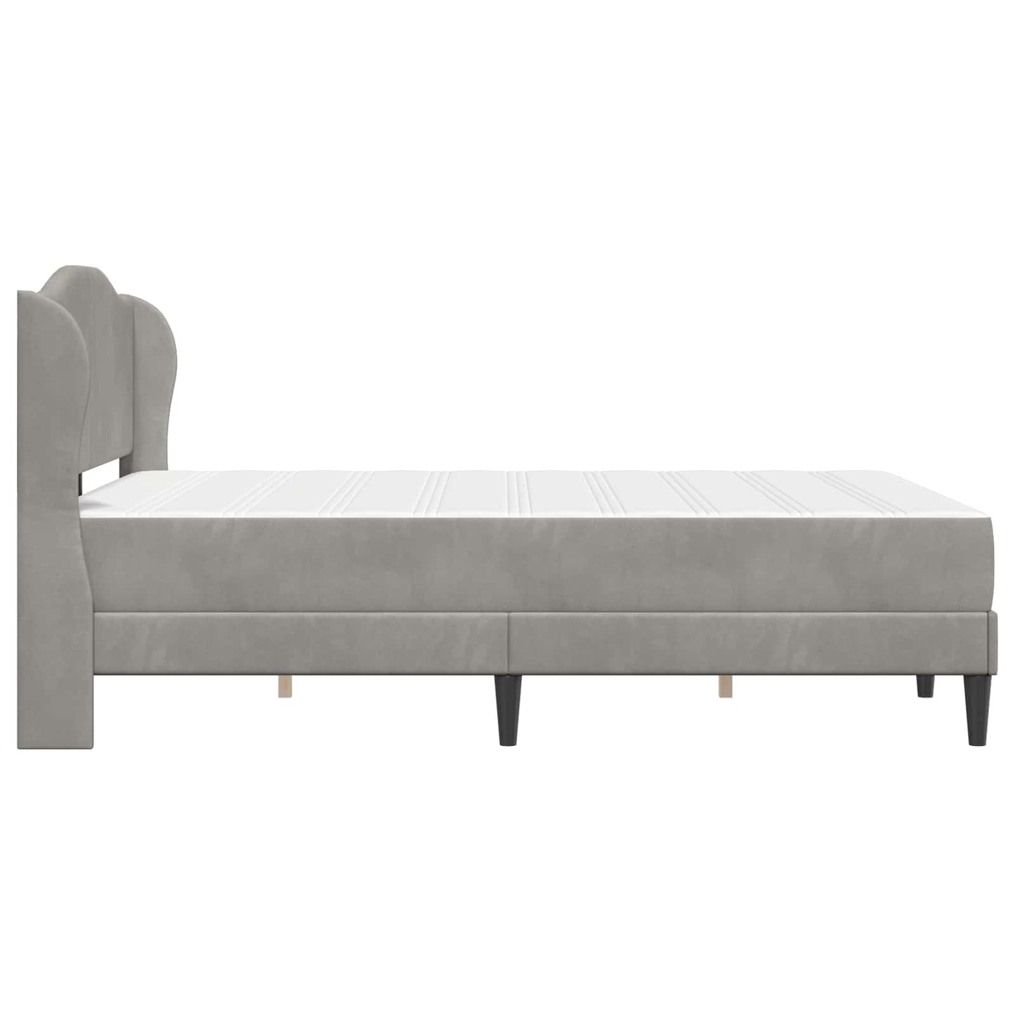 vidaXL Σκελετός Κρεβατιού Ανοιχτό γκρι 160 x 200 cm Βελούδο