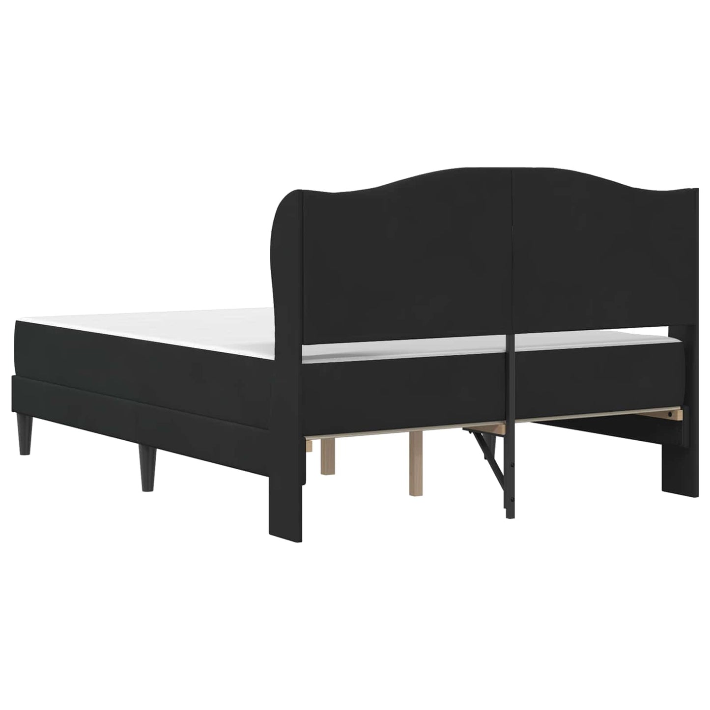 vidaXL Σκελετός Κρεβατιού με κεφαλάρι Μαύρο 160 x 200 cm Βελούδο
