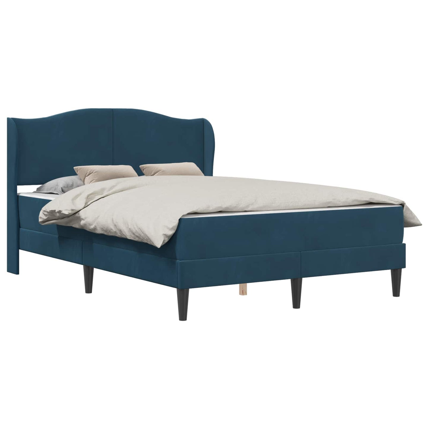 vidaXL Σκελετός Κρεβατιού με κεφαλάρι Μπλε 160 x 200 cm Βελούδο