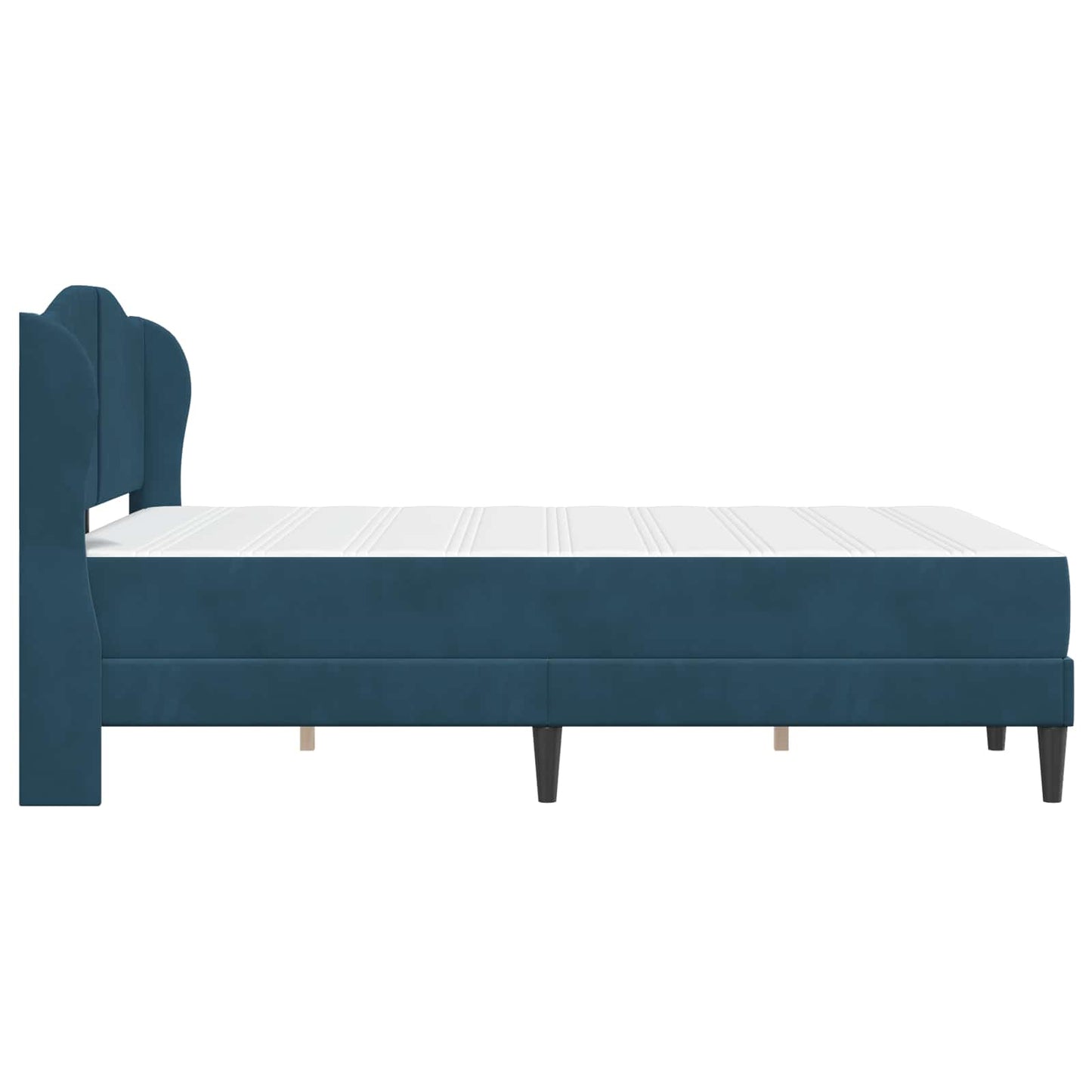 vidaXL Σκελετός Κρεβατιού με κεφαλάρι Μπλε 160 x 200 cm Βελούδο
