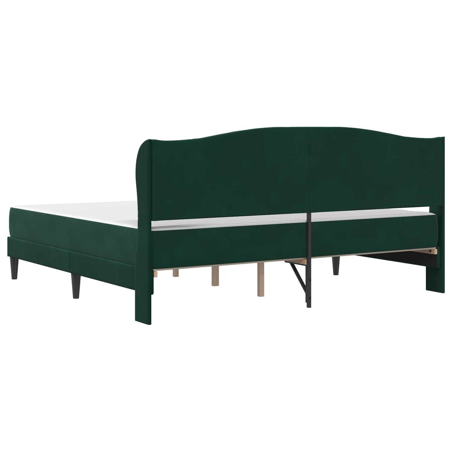 vidaXL Σκελετός Κρεβατιού Σκούρο Πράσινο 180 x 200 cm Βελούδο