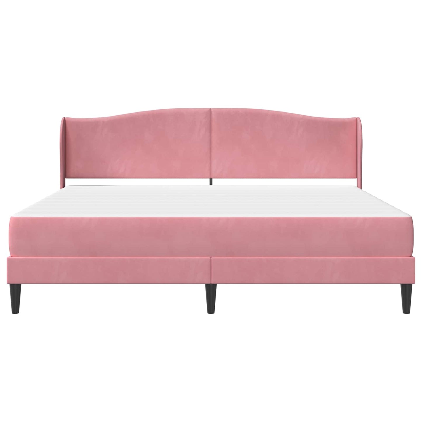 vidaXL Σκελετός Κρεβατιού με κεφαλάρι Ροζ 180 x 200 cm Βελούδο