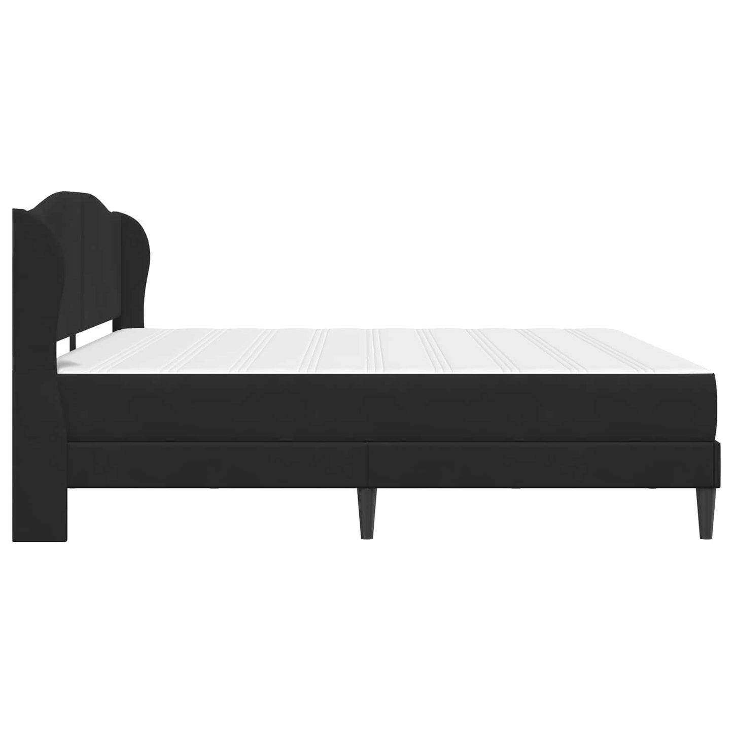 vidaXL Σκελετός Κρεβατιού με κεφαλάρι Μαύρο 180 x 200 cm Βελούδο