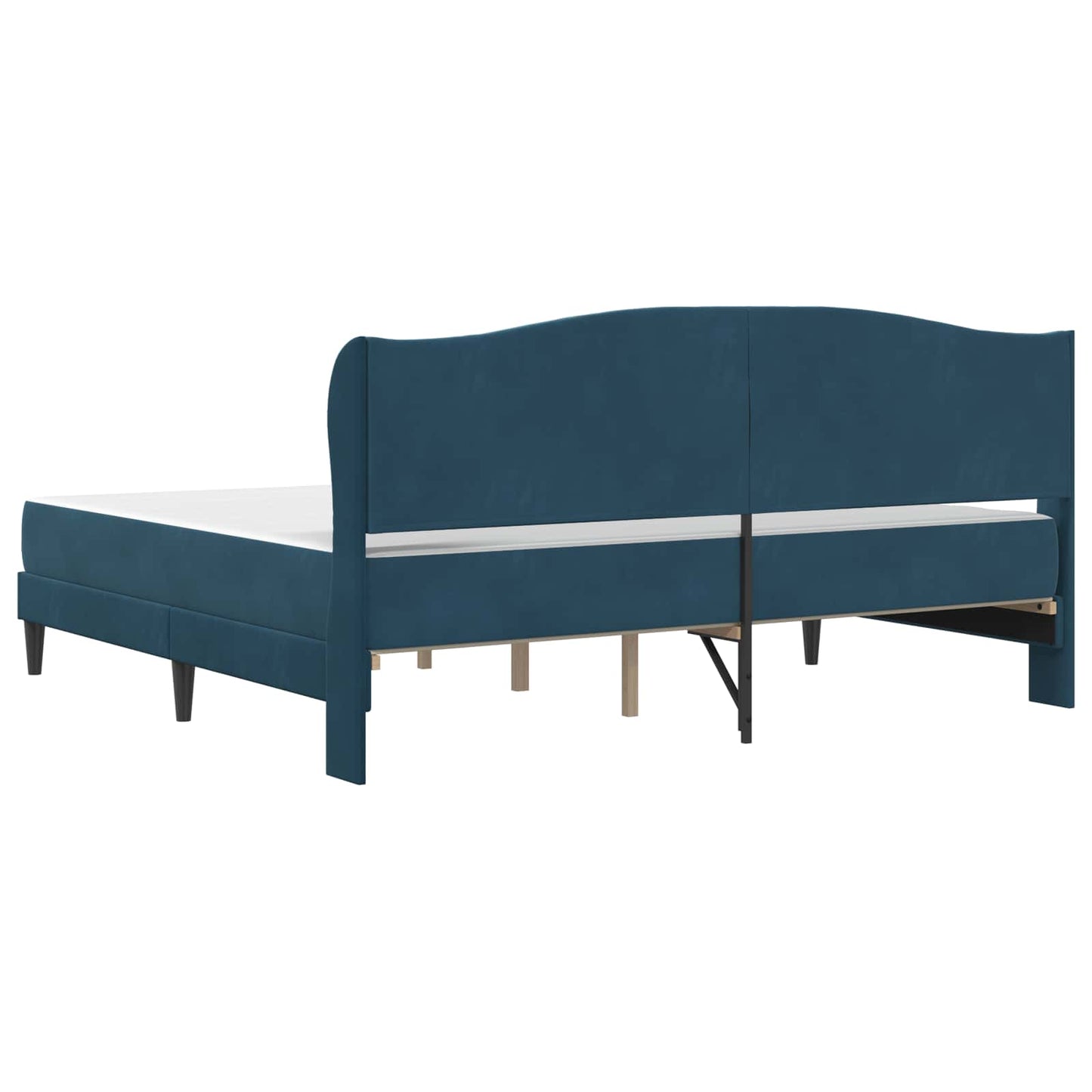 vidaXL Σκελετός Κρεβατιού με κεφαλάρι Μπλε 180 x 200 cm Βελούδο