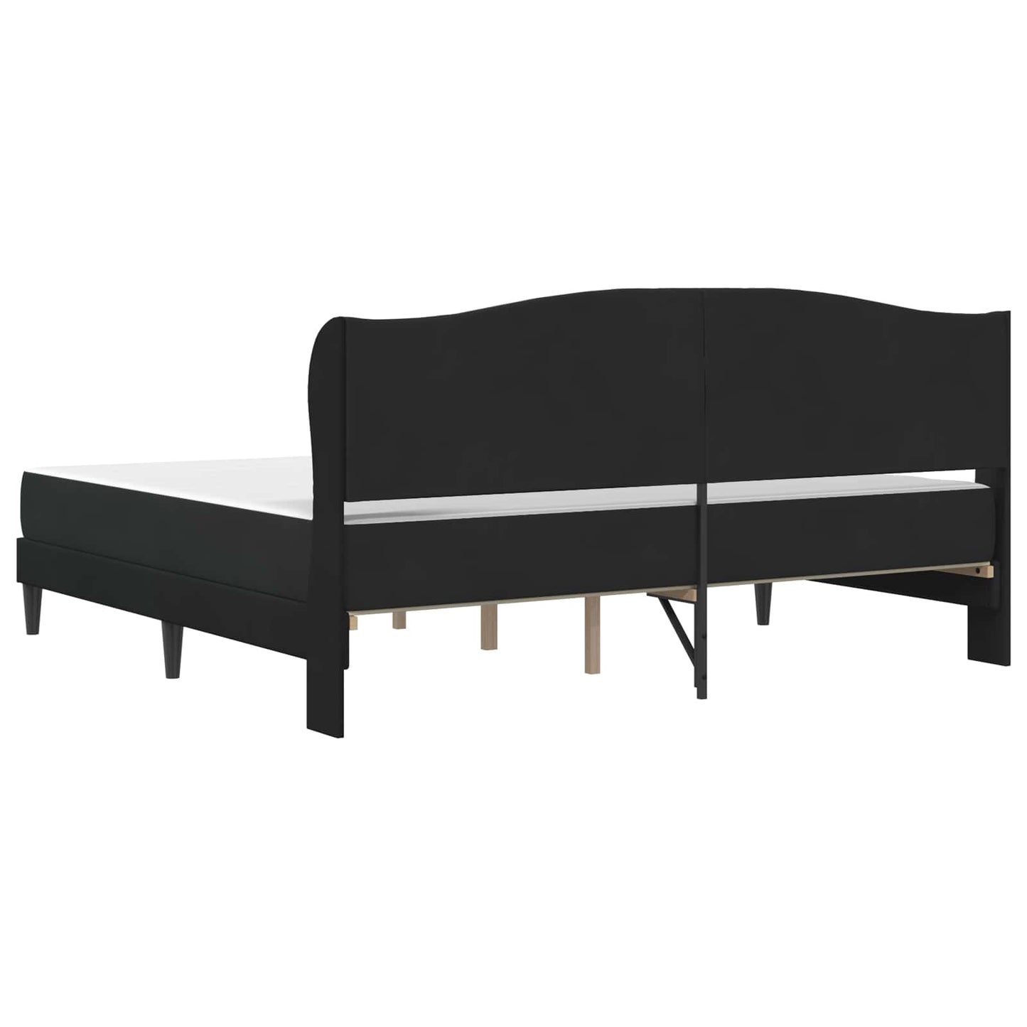 vidaXL Σκελετός Κρεβατιού με κεφαλάρι Μαύρο 200 x 200 cm Βελούδο