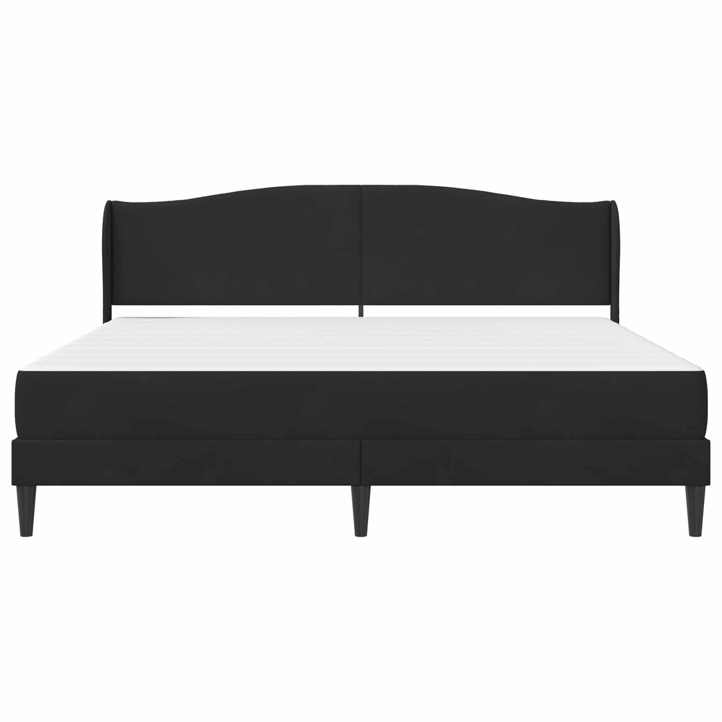 vidaXL Σκελετός Κρεβατιού με κεφαλάρι Μαύρο 200 x 200 cm Βελούδο
