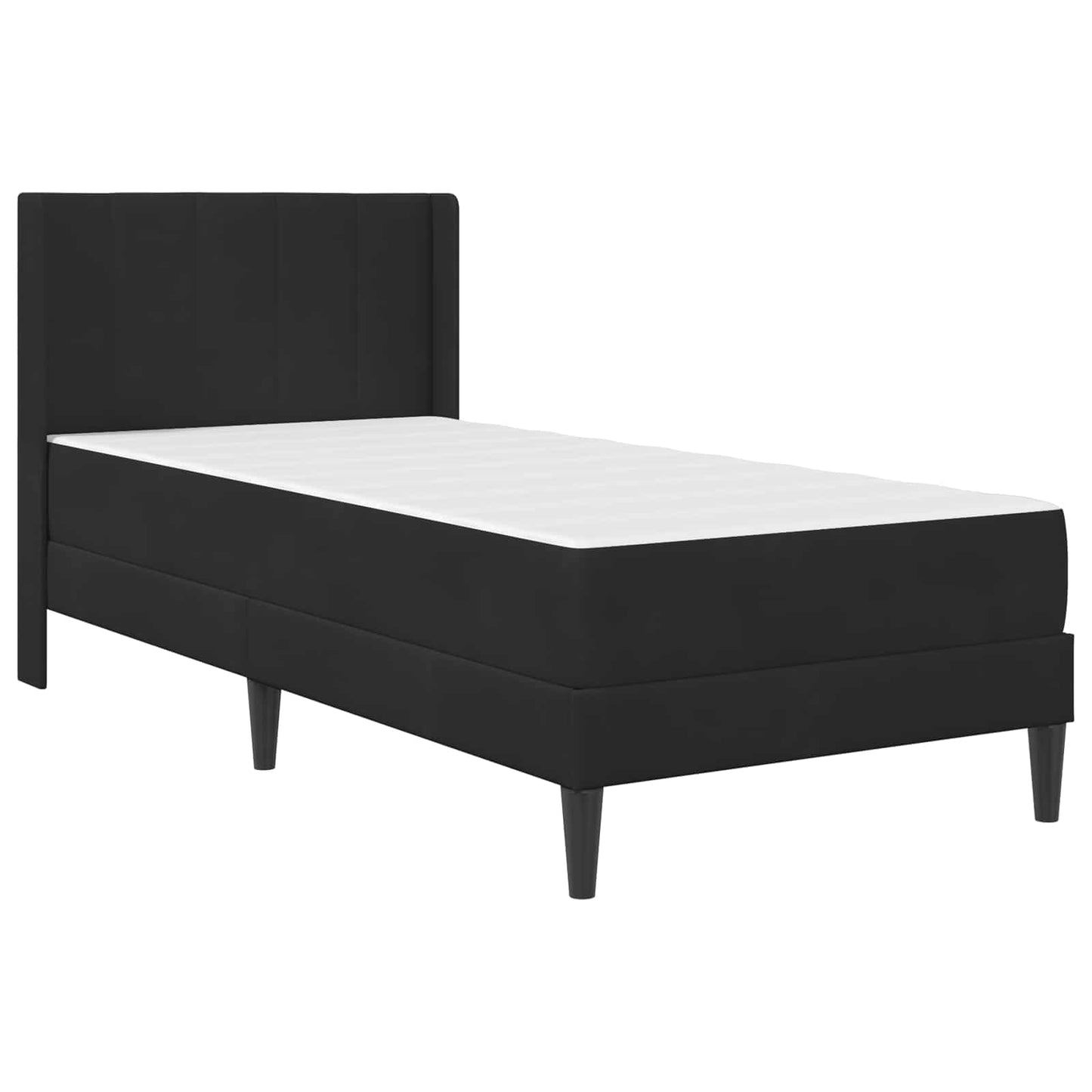 vidaXL Σκελετός κρεβατιού με στρώμα Μαύρο 90 x 190 cm Βελούδο