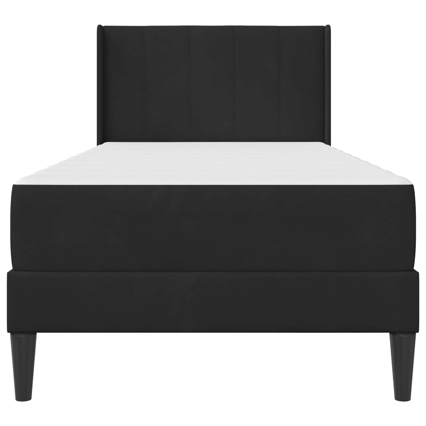 vidaXL Σκελετός κρεβατιού με στρώμα Μαύρο 90 x 190 cm Βελούδο