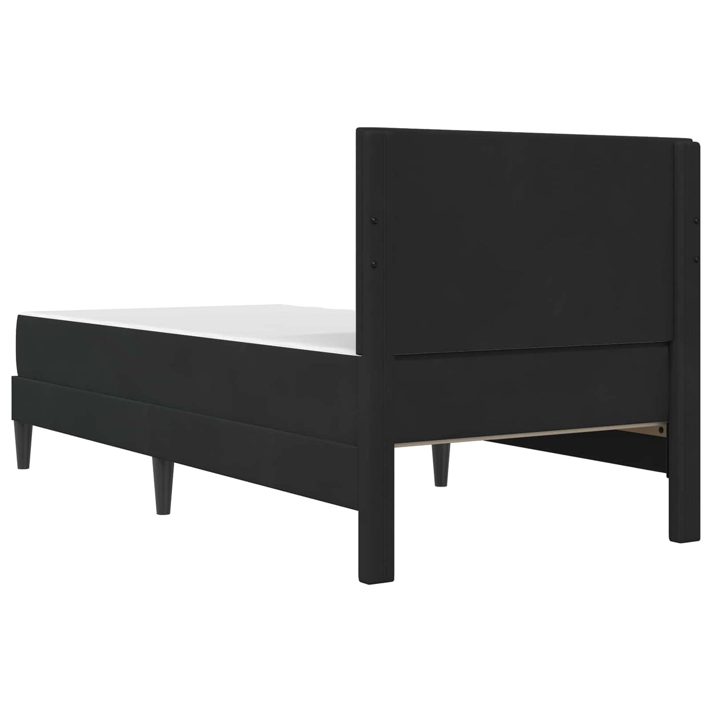 vidaXL Σκελετός κρεβατιού με στρώμα Μαύρο 90 x 190 cm Βελούδο