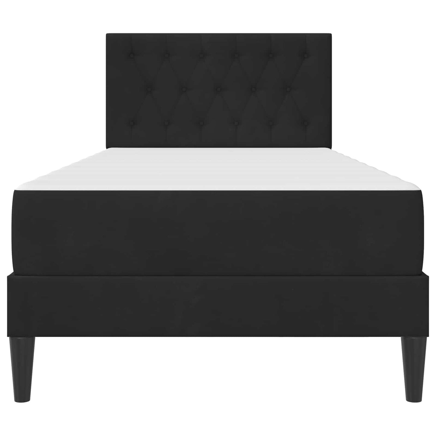 vidaXL Σκελετός κρεβατιού με στρώμα Μαύρο 90 x 190 cm Βελούδο