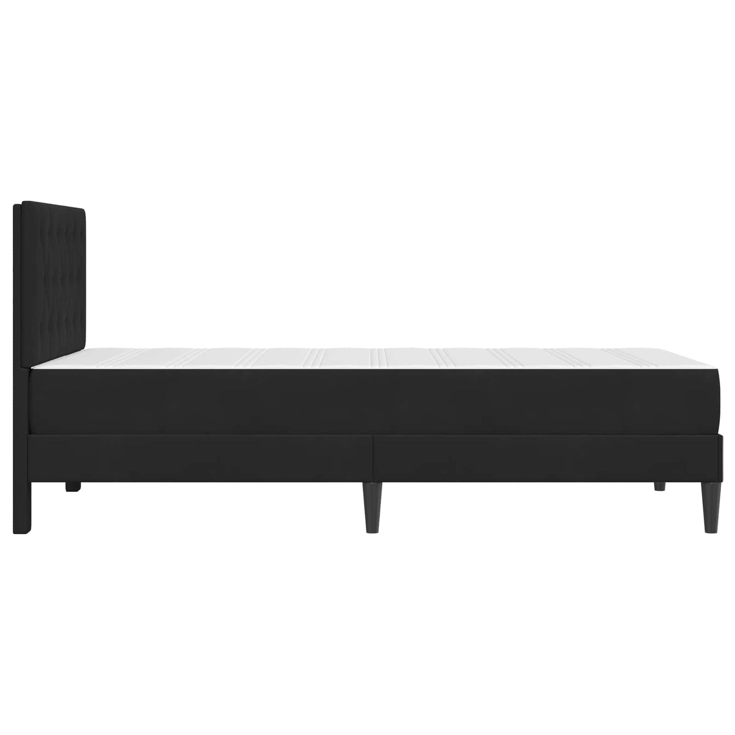 vidaXL Σκελετός κρεβατιού με στρώμα Μαύρο 90 x 190 cm Βελούδο