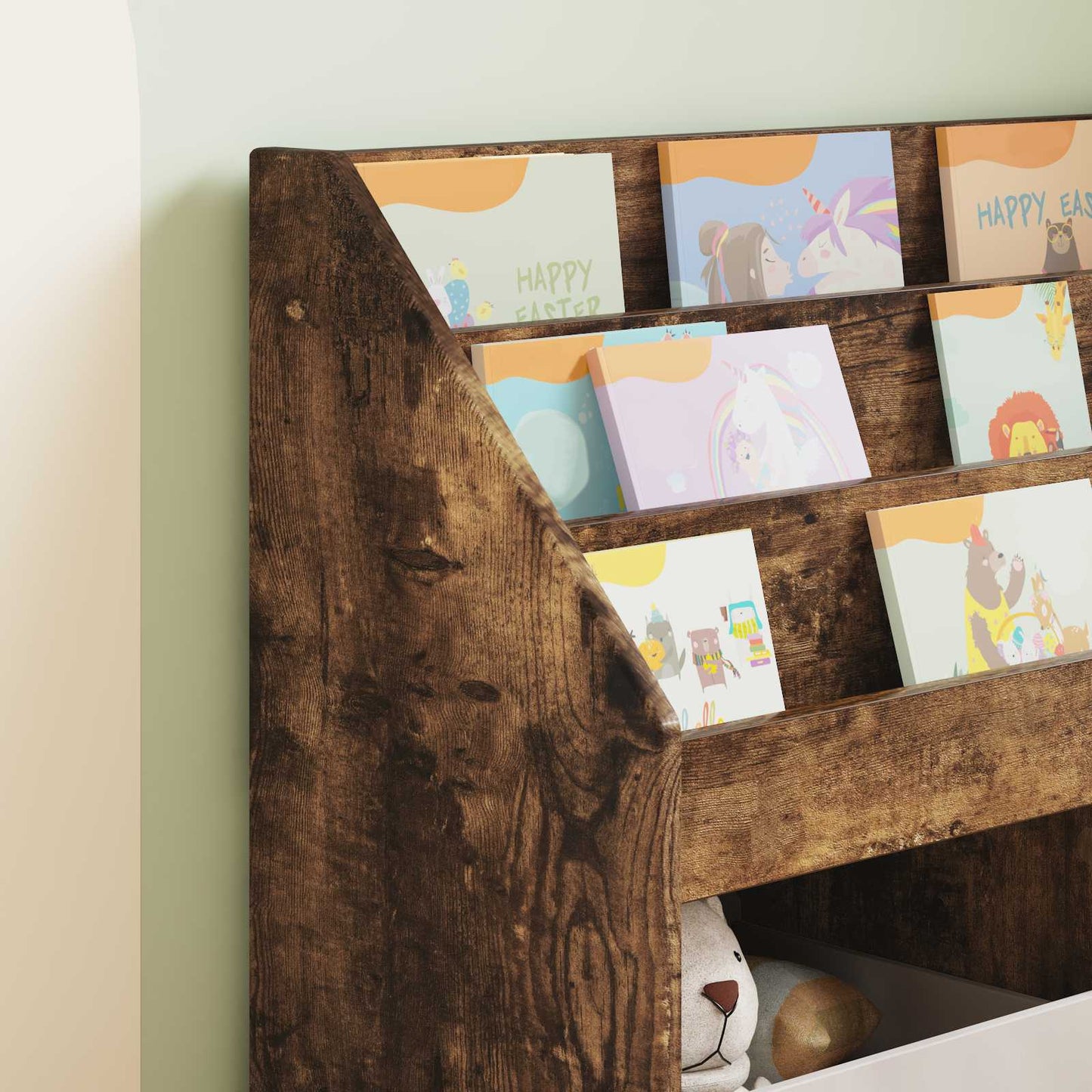 vidaXL Βιβλιοθήκη Παιδιών Καπνιστό Δρύς 72,5 x 29,5 x 69 εκ