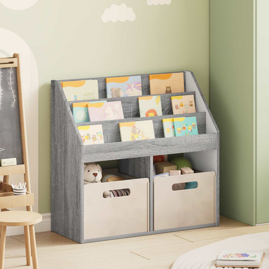 vidaXL Βιβλιοθήκη Παιδιών Γκρίζο Σονομα 72,5 x 29,5 x 69 εκ