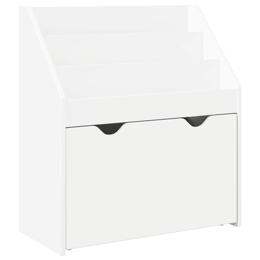 vidaXL Βιβλιοθήκη Παιδιών Λευκό 60 x 29,5 x 69 εκ Επεξεργασμένο ξύλο