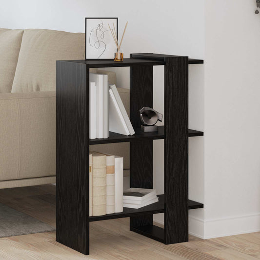 vidaXL Ράφι Βιβλίων Μαύρη Οξυά 52 x 25 x 71,5 εκ Επεξεργασμένο ξύλο