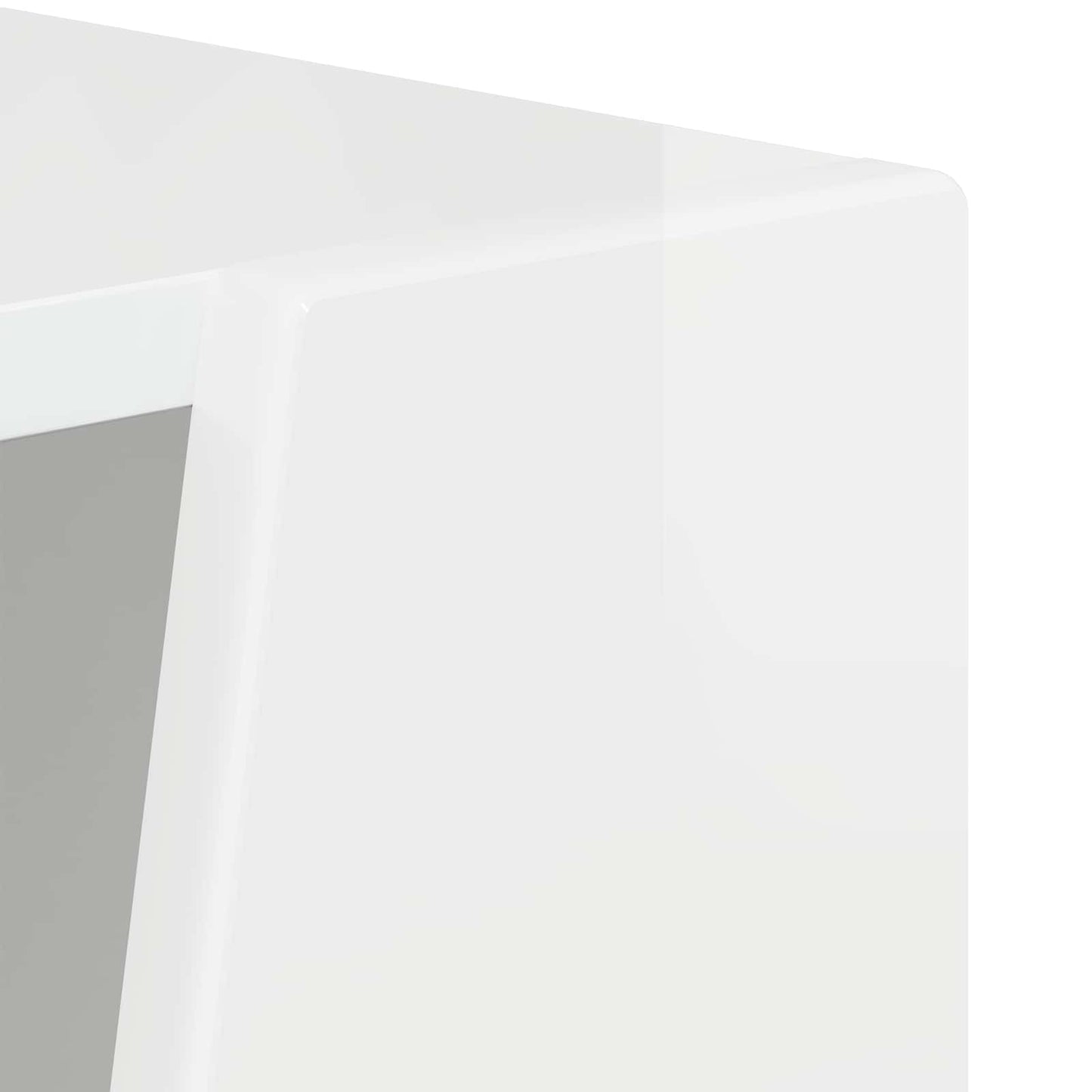 vidaXL Πλευρικό Ράφι Υψηλής γυαλάδας λευκό 33 x 32 x 70,5 εκ
