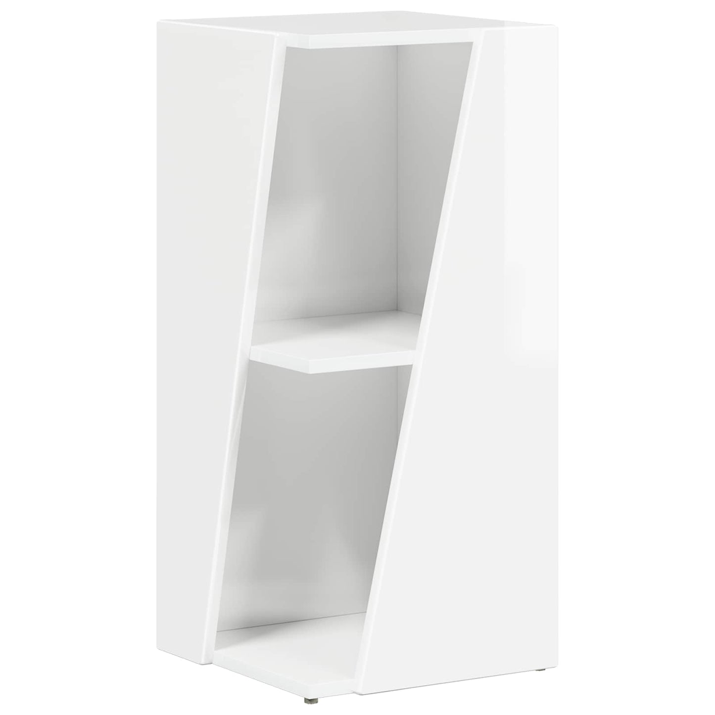 vidaXL Πλευρικό Ράφι Υψηλής γυαλάδας λευκό 33 x 32 x 70,5 εκ